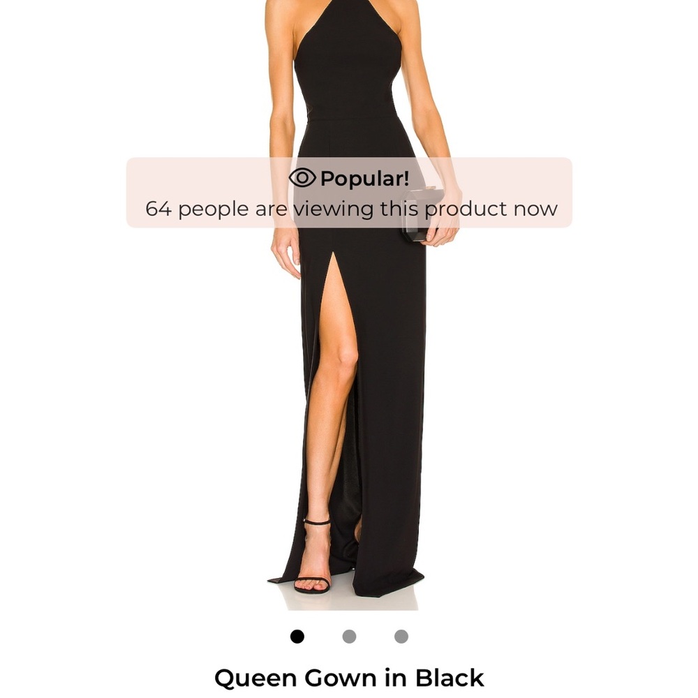 Amanda Uprichard Black Strapless Gown